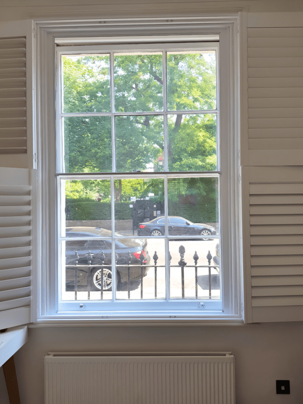 Bespoke secondary glazing for a Chelsea period mansion block with sash windows